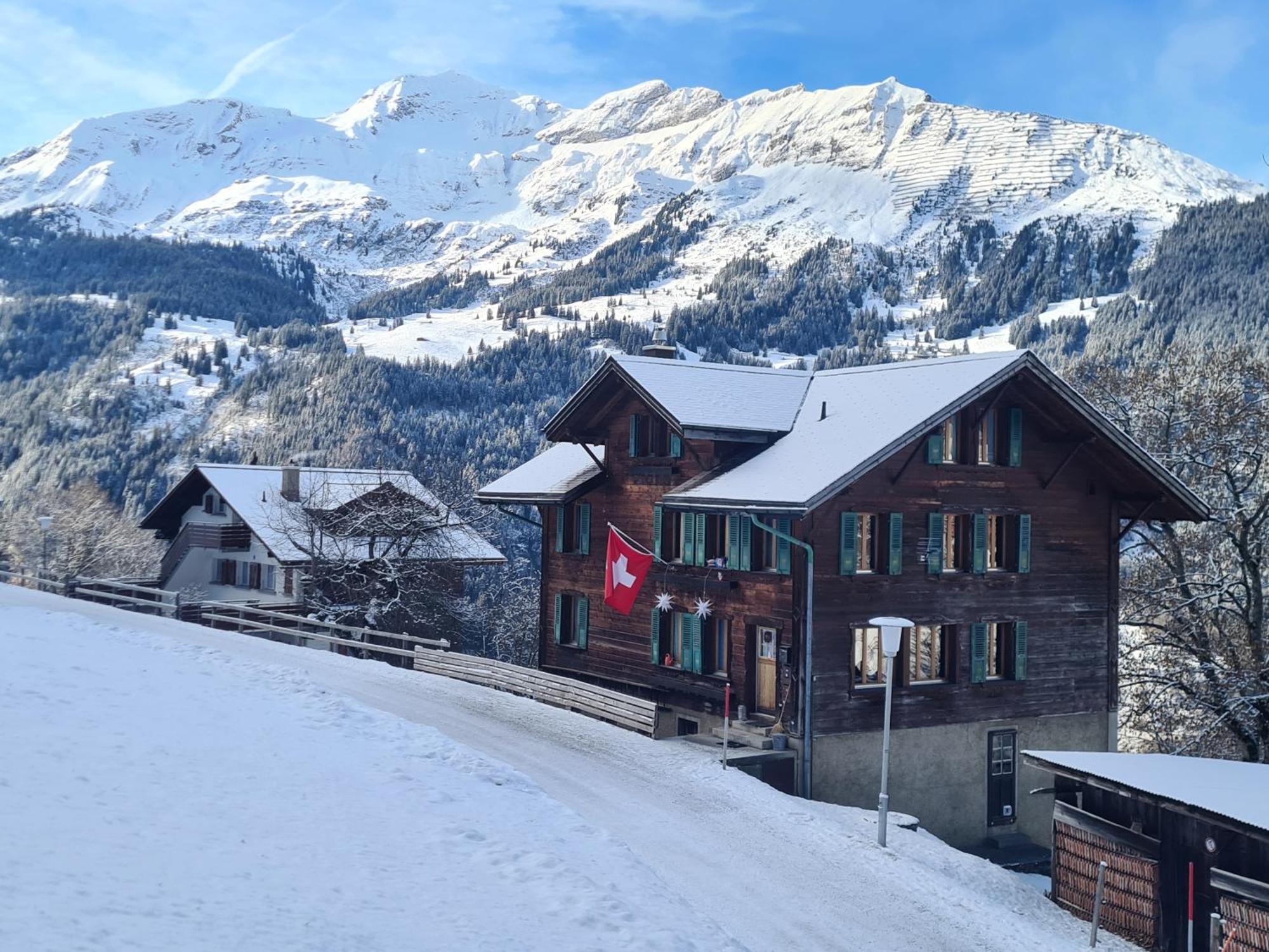 דירות Traditional Chalet In Wengen - Top Floor מראה חיצוני תמונה